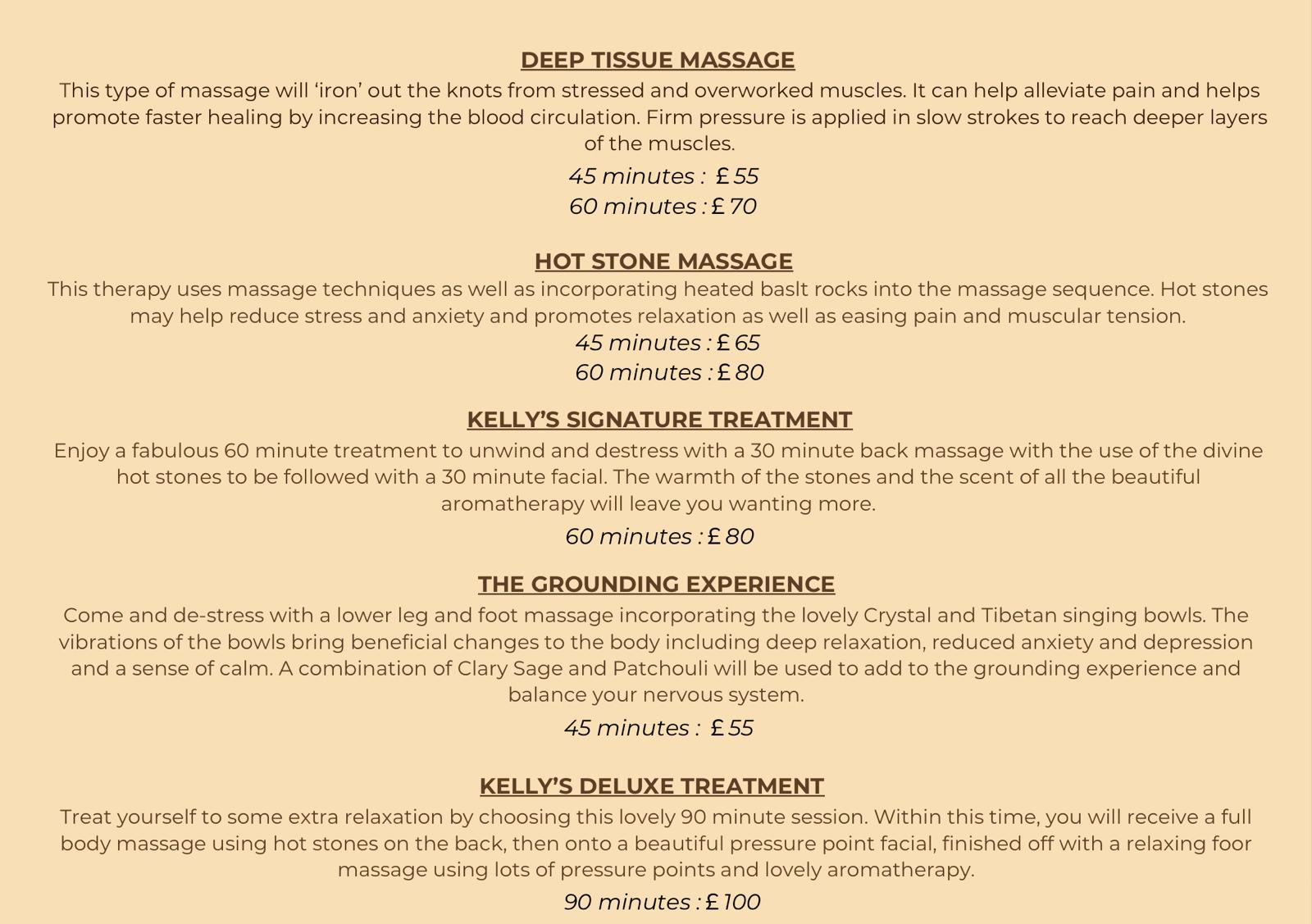 Family Massage Treatments - Seated Neck and Shoulder Massage, Comfort and Calm Ankle Therapy, Restorative Wellness Massage